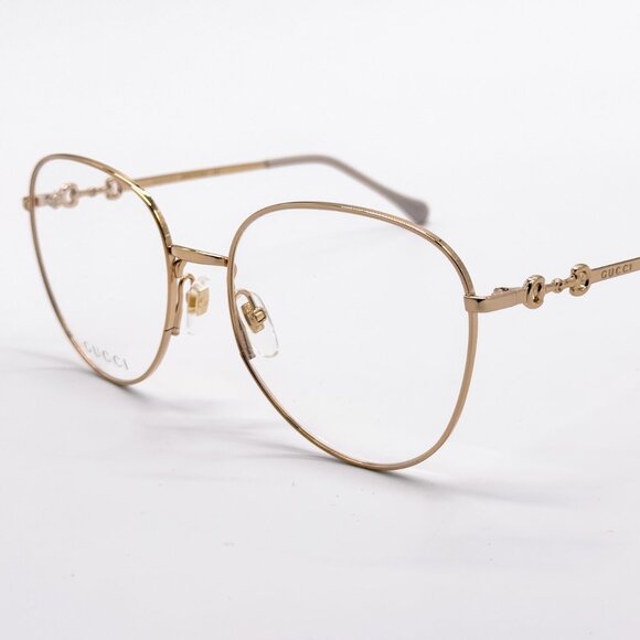 NEW GUCCI GG0880O 004 WOMEN GOLD EYEGLASSES GUCCI - Picture 7 of 11